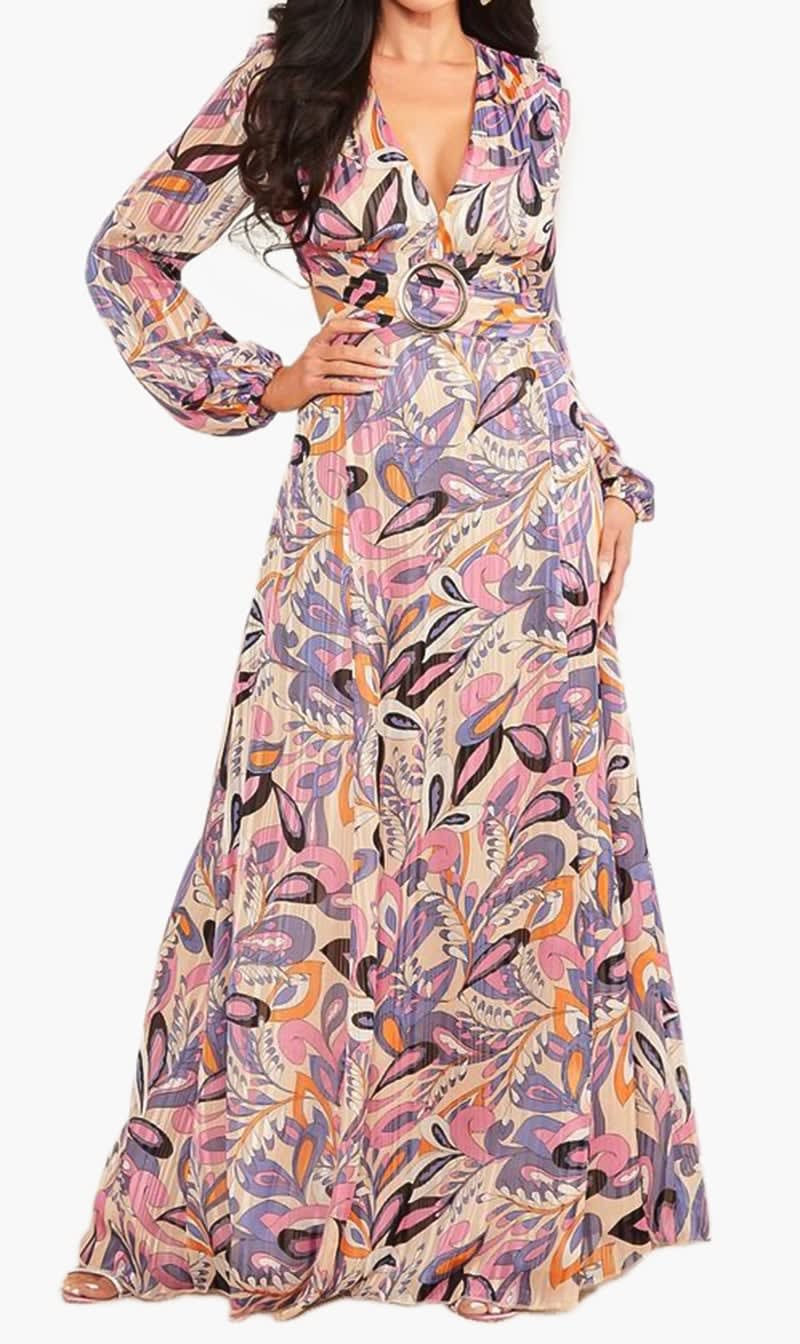 

Guess Pink Luise Crused Paisley Dress for Women | The Deal Outlet