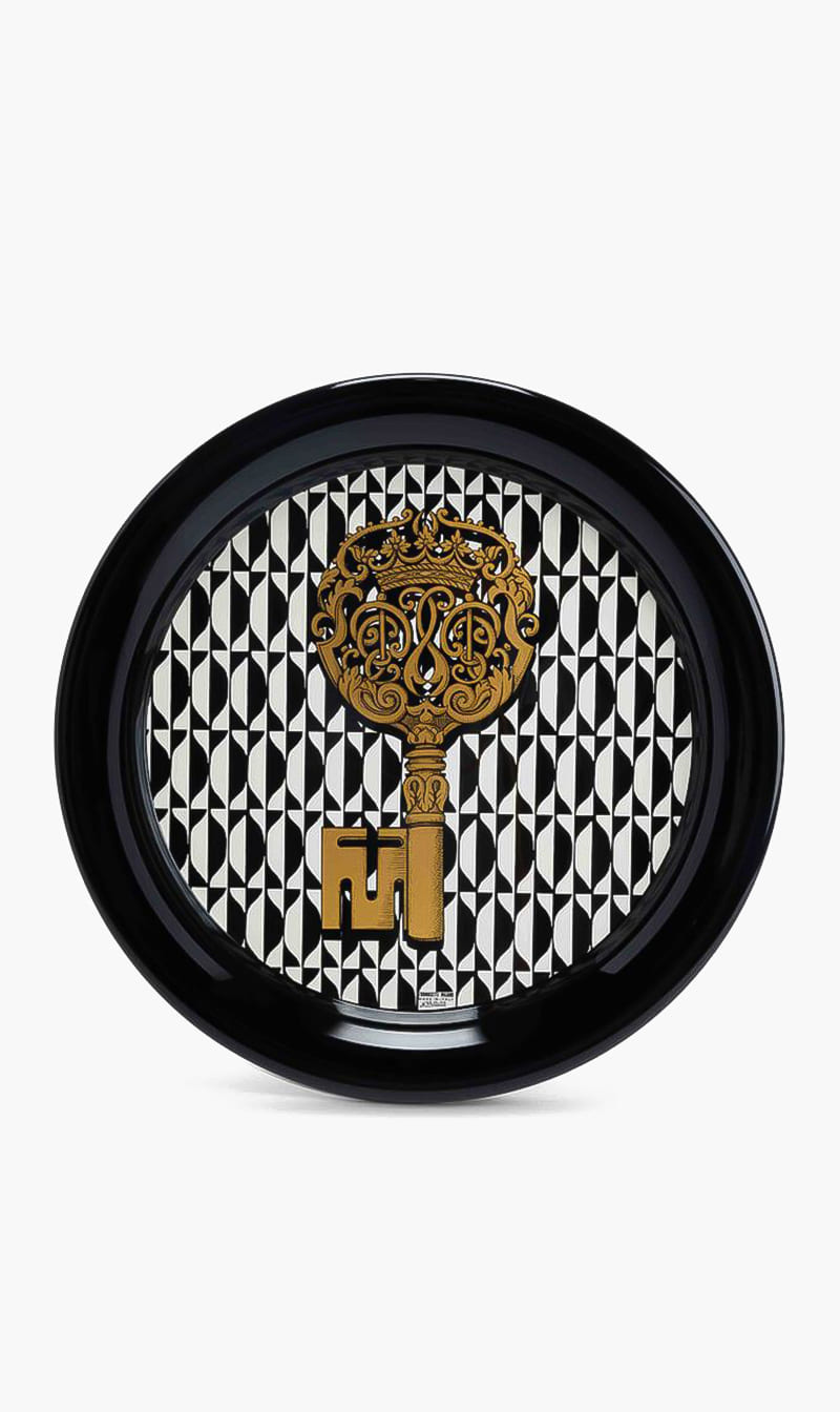 

Fornasetti Others Fst Tray Diam40 Chiavi Gold And Losanghe Blackwhite | The Deal Outlet