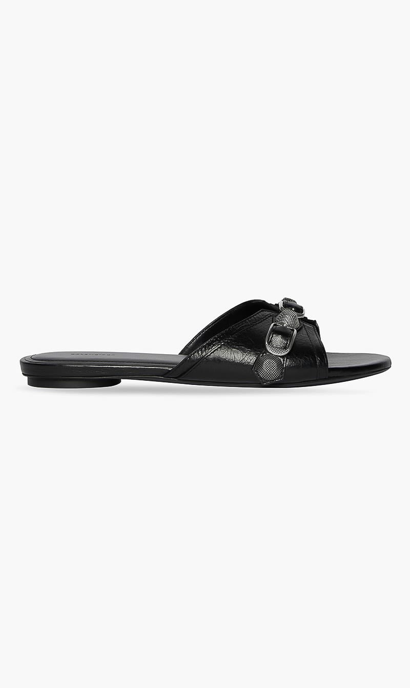 

Balenciaga Black Cagole Sandal Flat Arenaabs for Women | The Deal Outlet