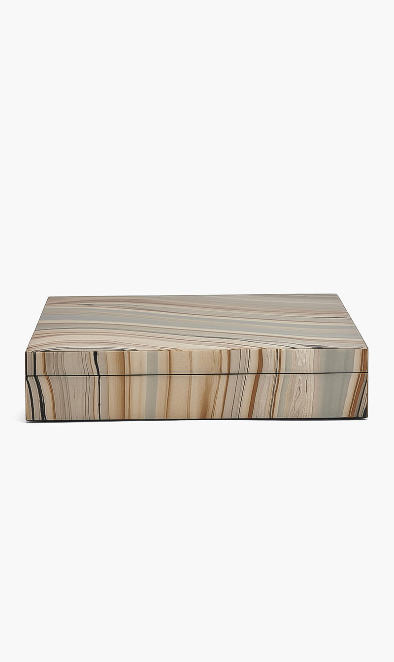 

Pacific Connections White Tucson Paper Stationery Box | The Deal Outlet