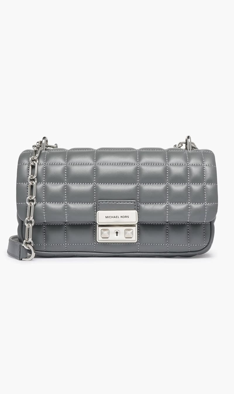 

Michael Kors Grey Tribeca Small Quilted Leather Shoulder Bag for Women | The Deal Outlet