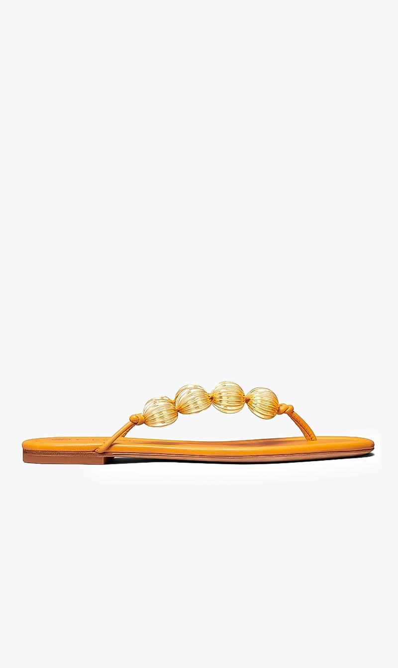 

Tory Burch Gold Capri Beaded Flats for Women | The Deal Outlet