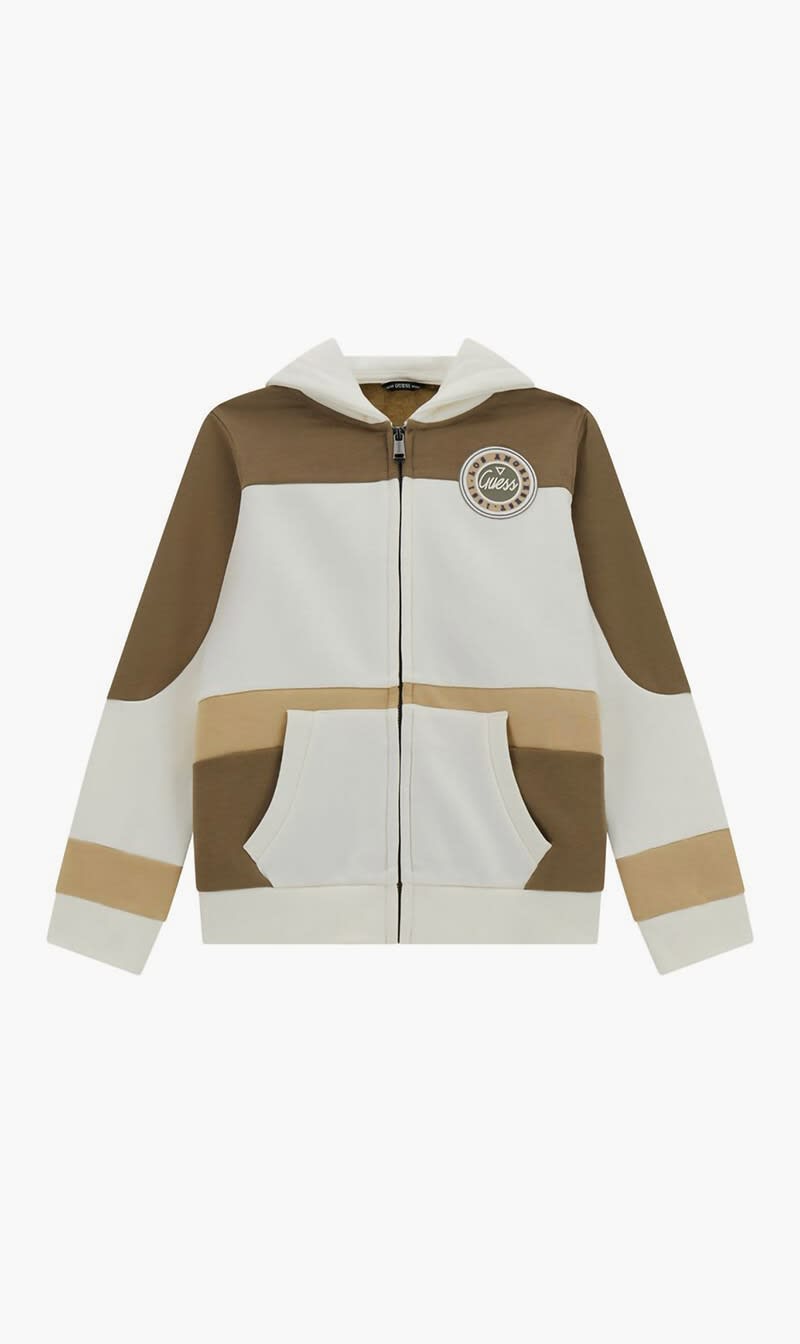 

Guess Beige Hooded Longsleeve Active Top for Boys | The Deal Outlet