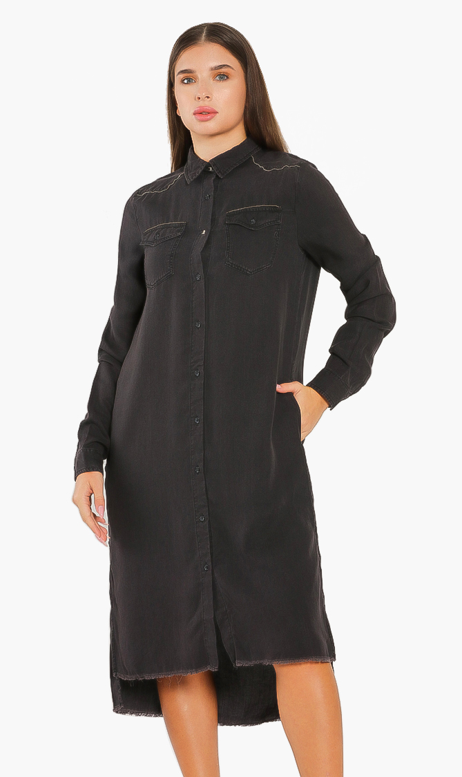 Replay Solid Shirt Dress