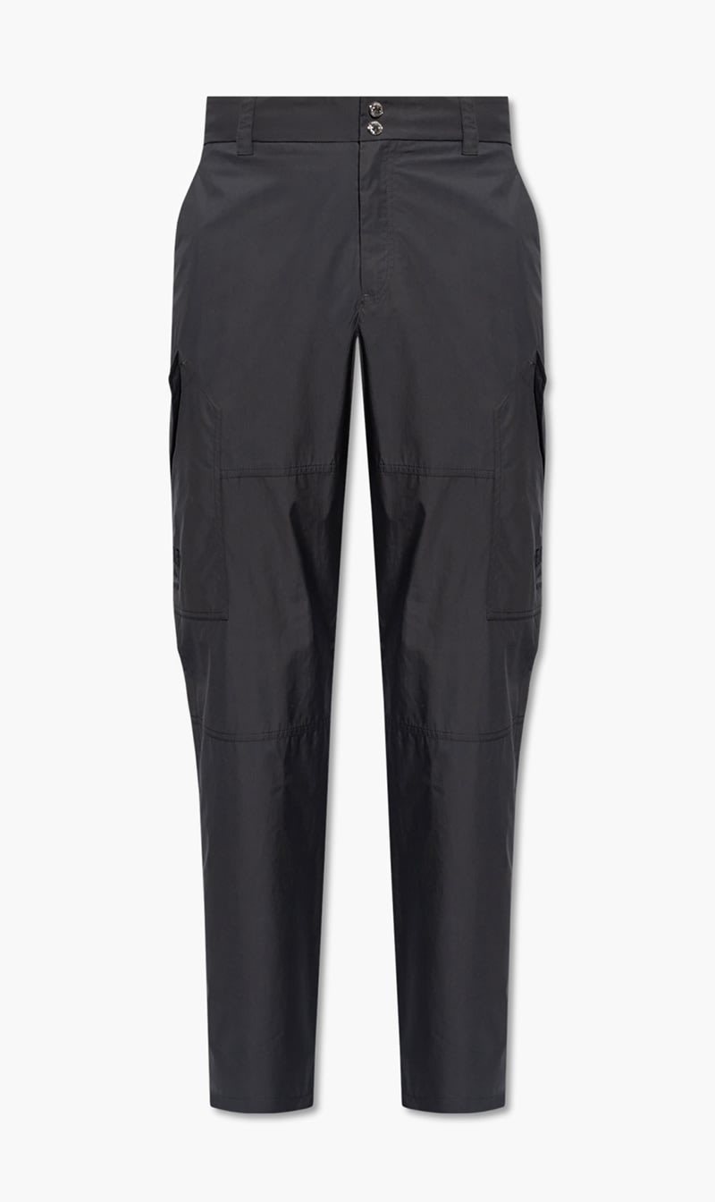 

Versace Black Informal Pant Light Cotton Gabardine Fabric + Versace Stamp Embroidery for Men
