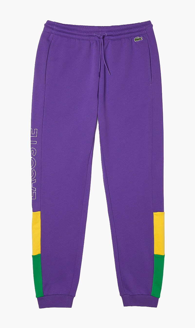 

Lacoste Purple Tapered Fit Trackpants for Men | The Deal Outlet