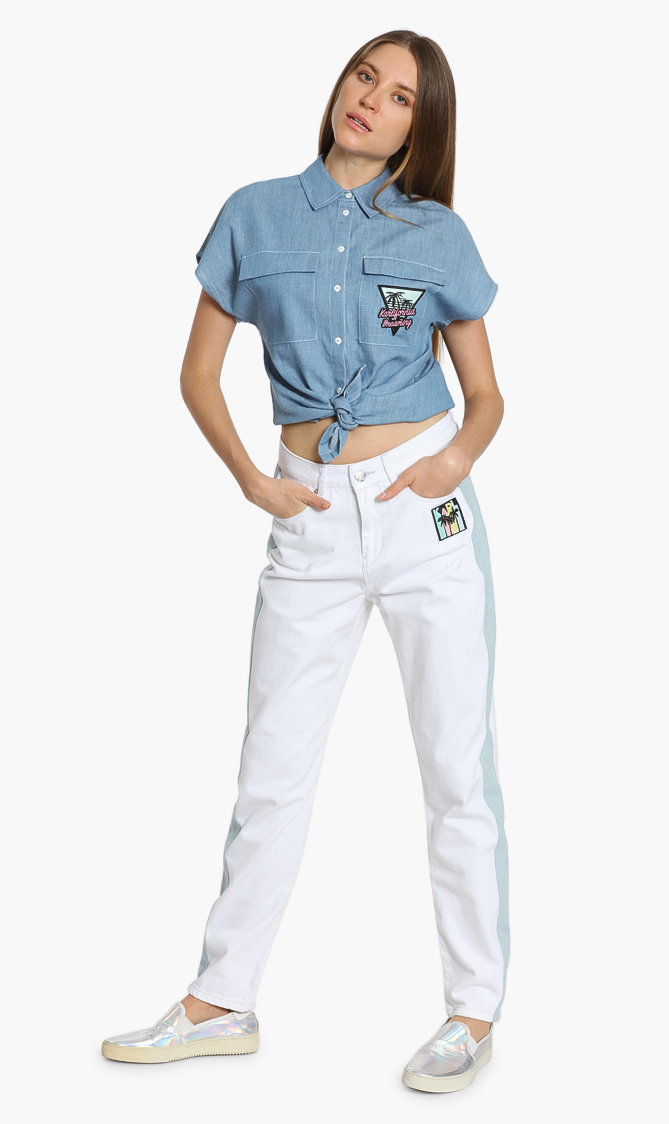 

Karl Lagerfeld Kalifornia White Denim Pants
