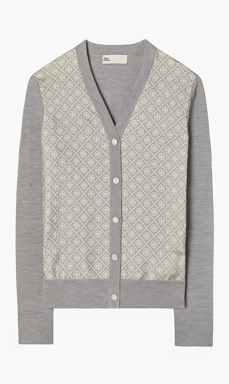 

Tory Burch Grey Wool Cardigan for Women | The Deal Outlet
