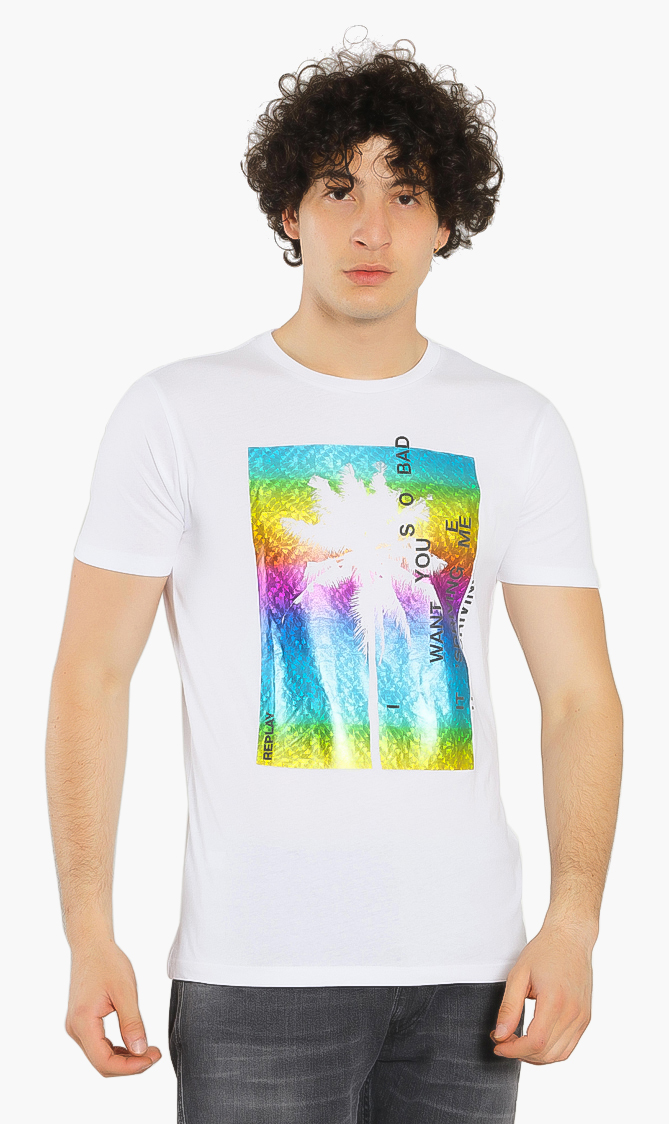 

Replay Foil Printed Jersey T-shirt