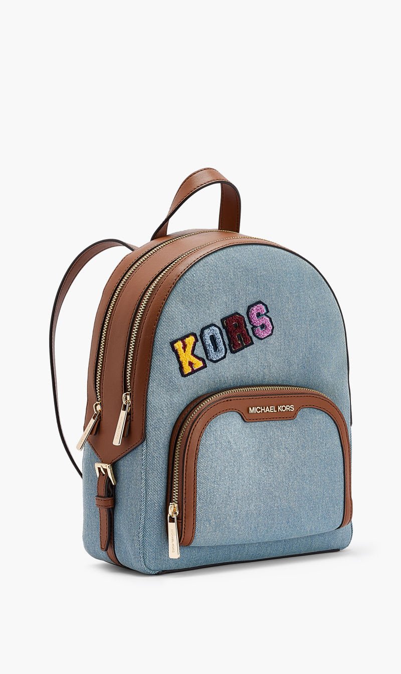 

Michael Kors Blue Jaycee Md Zip Pkt Backpack for Women | The Deal Outlet