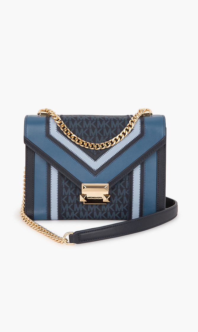 MICHAEL KORS Whitney Logo Leather Convertible Bag