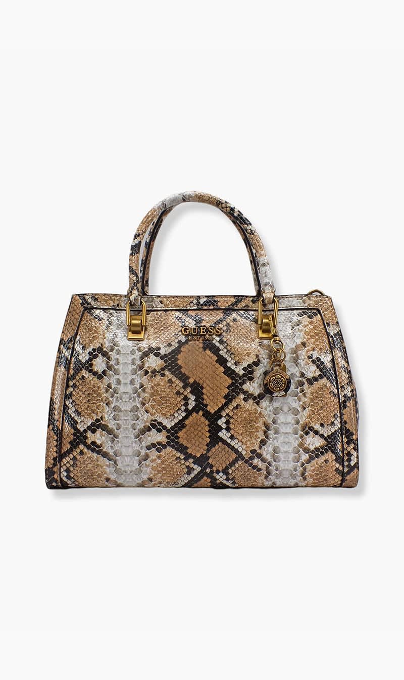 

Guess Brown Abey Elite Girlfriend Satchel/sage Python for Women | The Deal Outlet