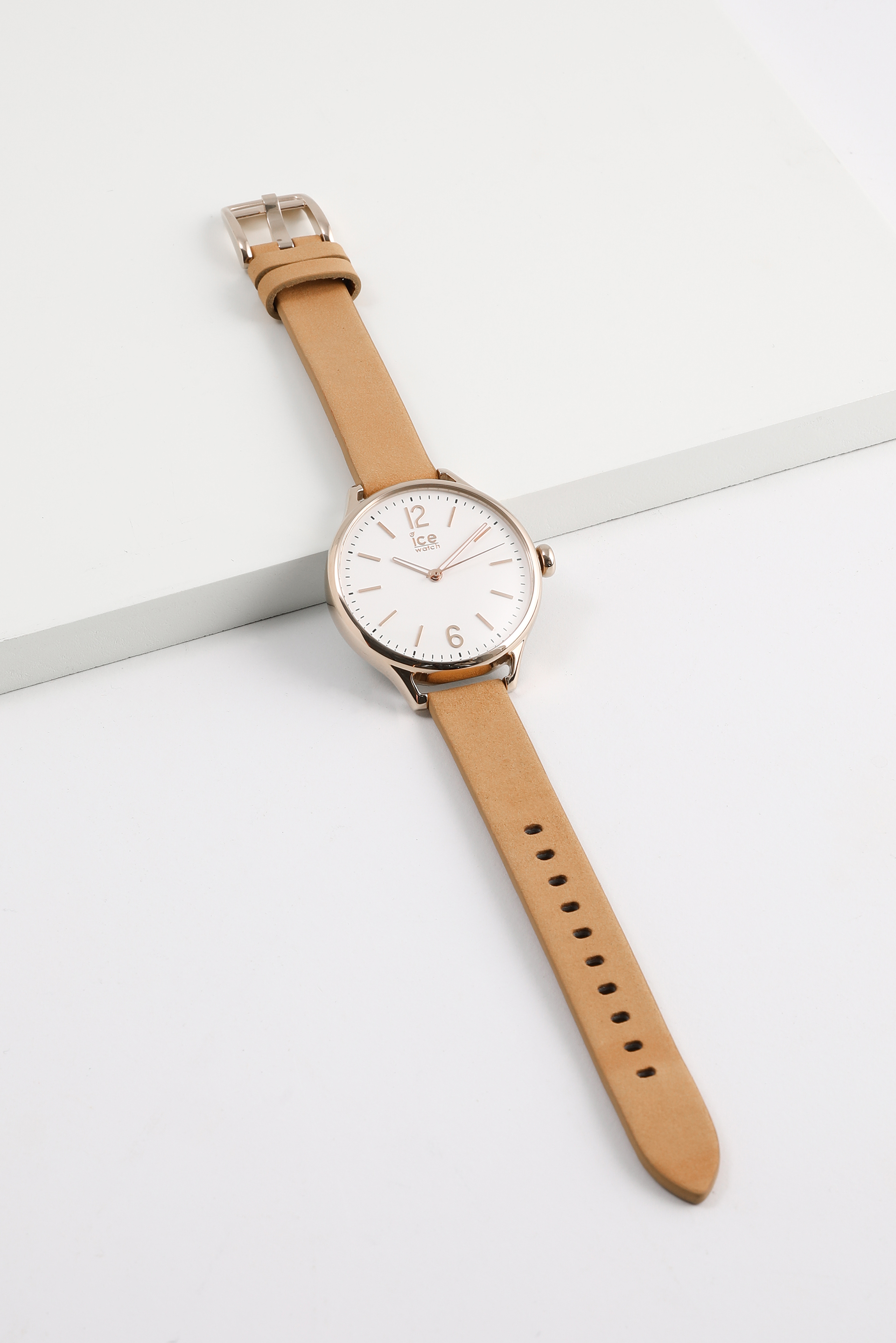 

Ice Watch Ice Time Medium Leather Beige Champagne Analog Watch