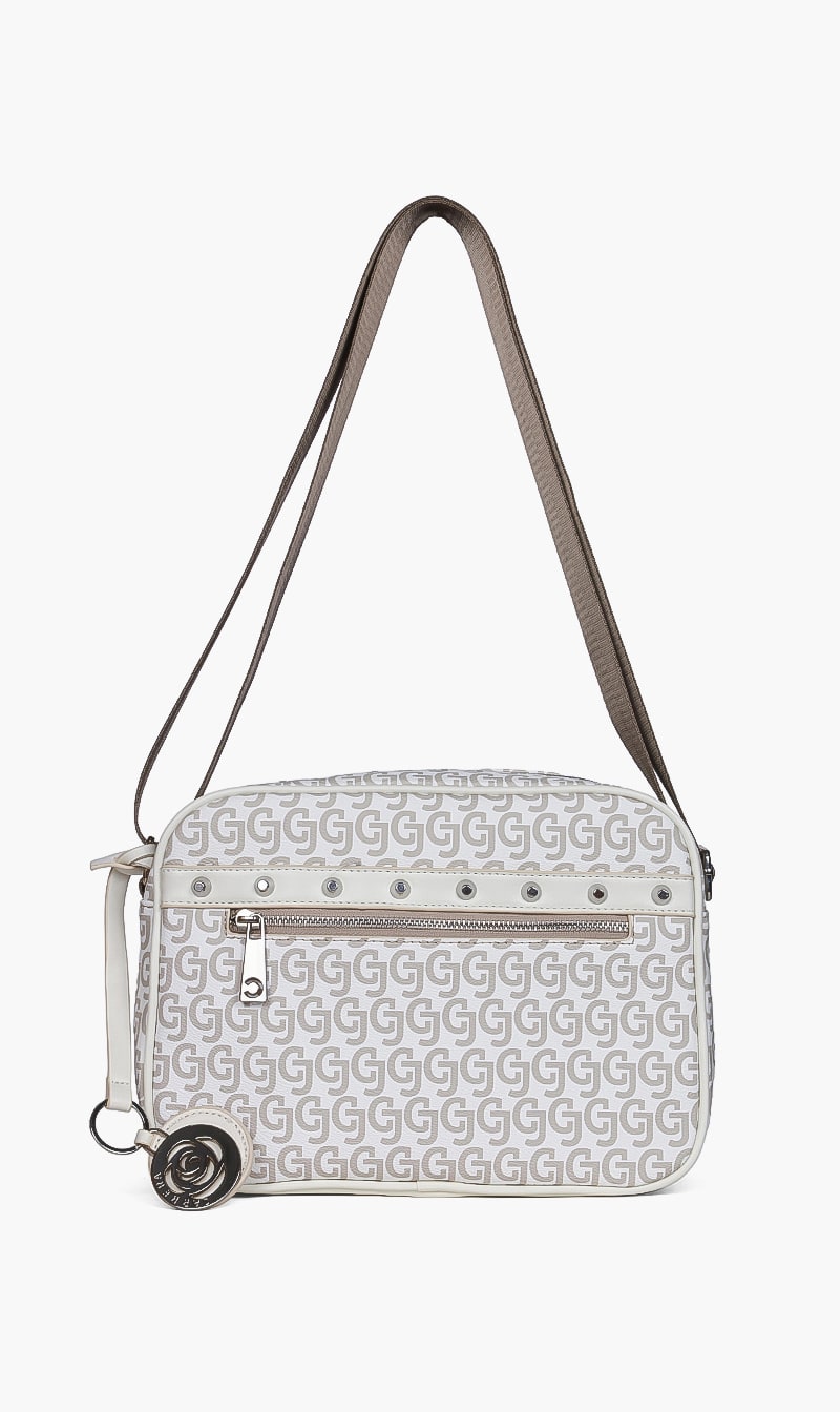 

All Over Branding Shoulder Bag, White