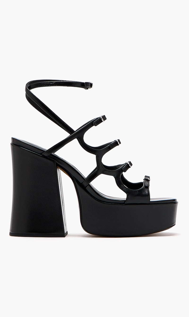 

Marc Jacobs Black The Kiki Platform Sandals for Women | The Deal Outlet