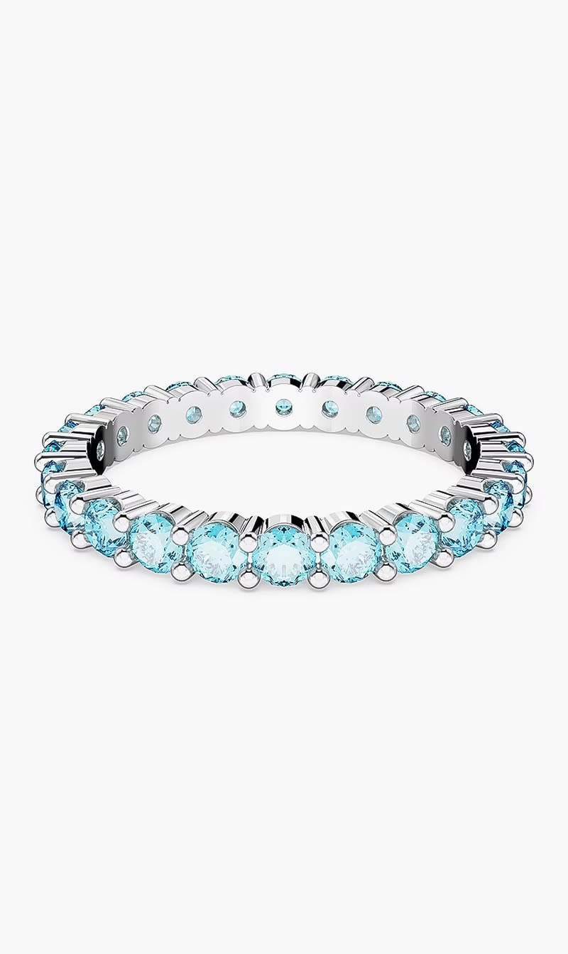 

Swarovski Others Sjc Matrix Ring Aqua Blu/rhs 58 Mm for Women | The Deal Outlet