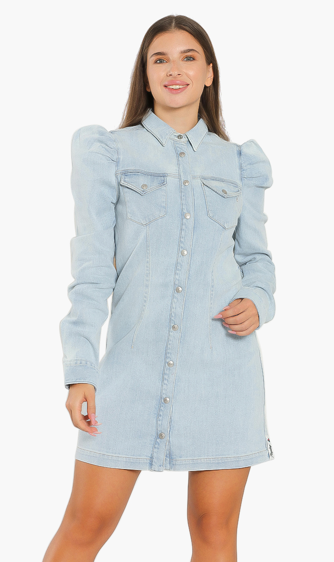 

Denim Midi Dress, Blue