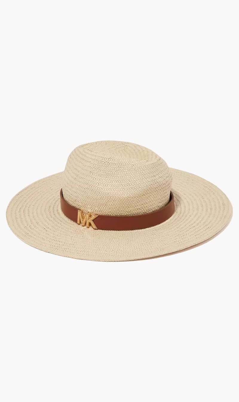 

Michael Kors Brown Karlie Straw Hat for Women | The Deal Outlet