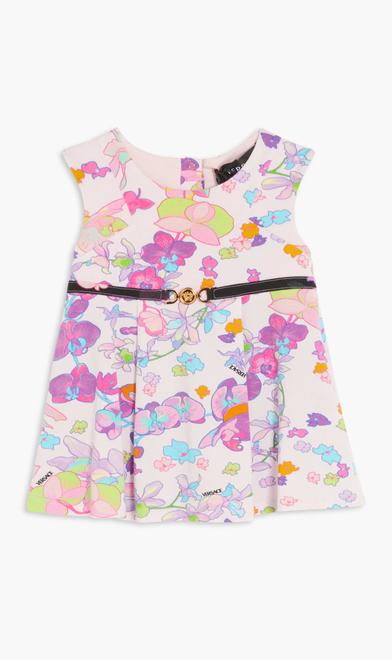 

Versace Multi-color Bg Dress Jersey Belted Ao Butterfly Versace for Girls | The Deal Outlet