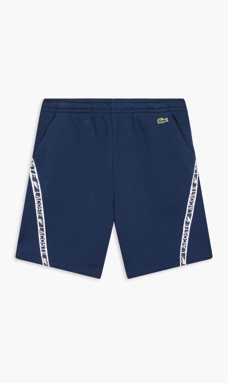 

Lacoste Blue Logo Imprint Border Shorts for Men | The Deal Outlet