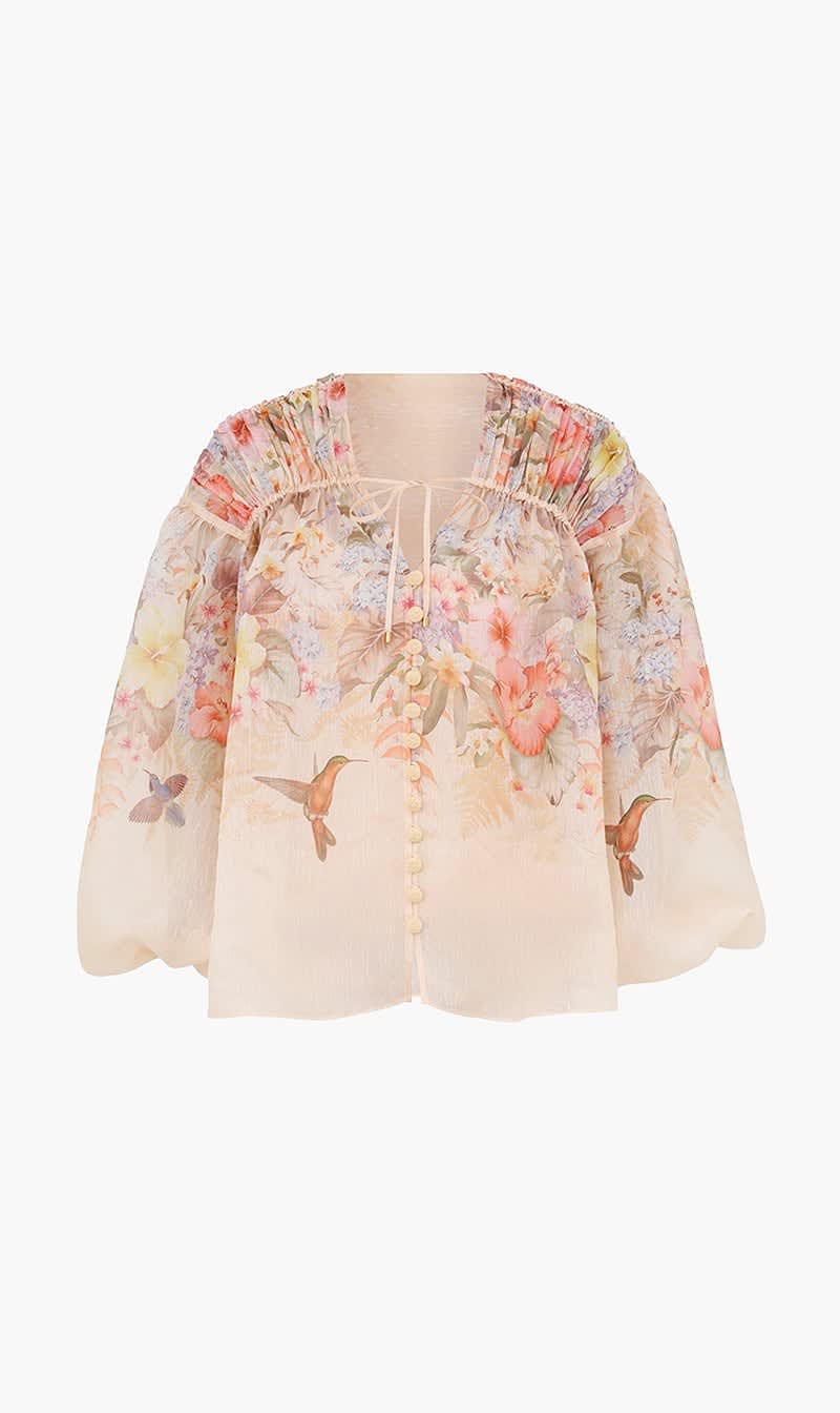 Zimmermann Beige Illuminate Drawn Blouse for Women