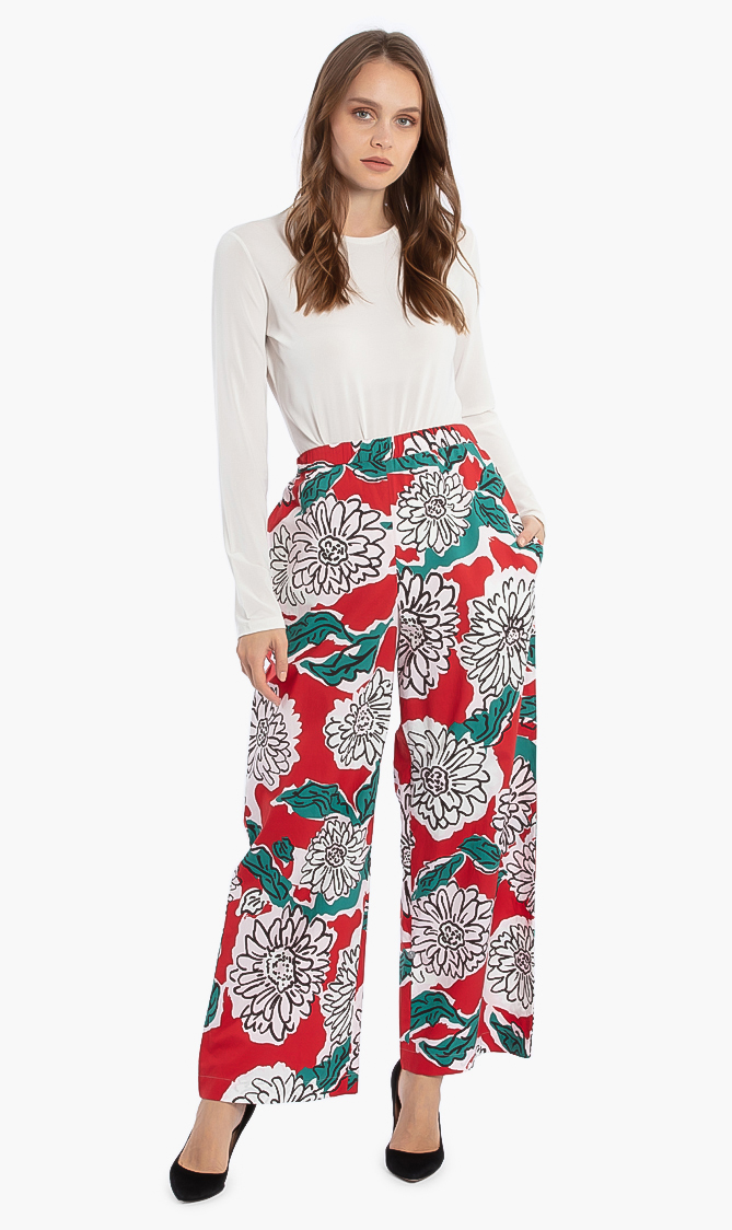 

Weekend Maxmara Mattino Print Wide Leg Trouser