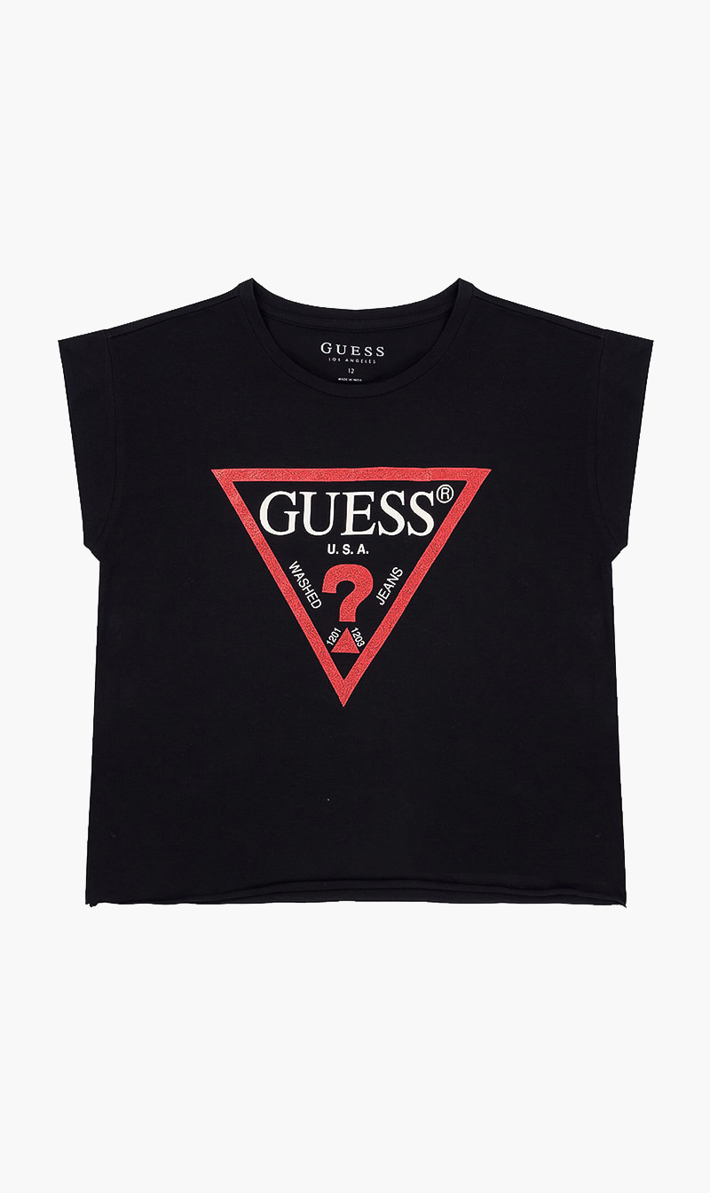 

Crew Neck Logo Tshirt, Black