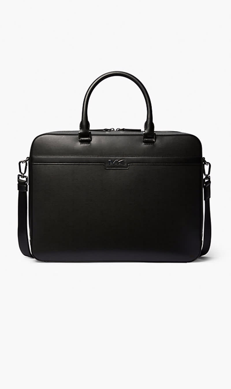 

Michael Kors Black Cooper Double Gusset Briefcase for Men | The Deal Outlet