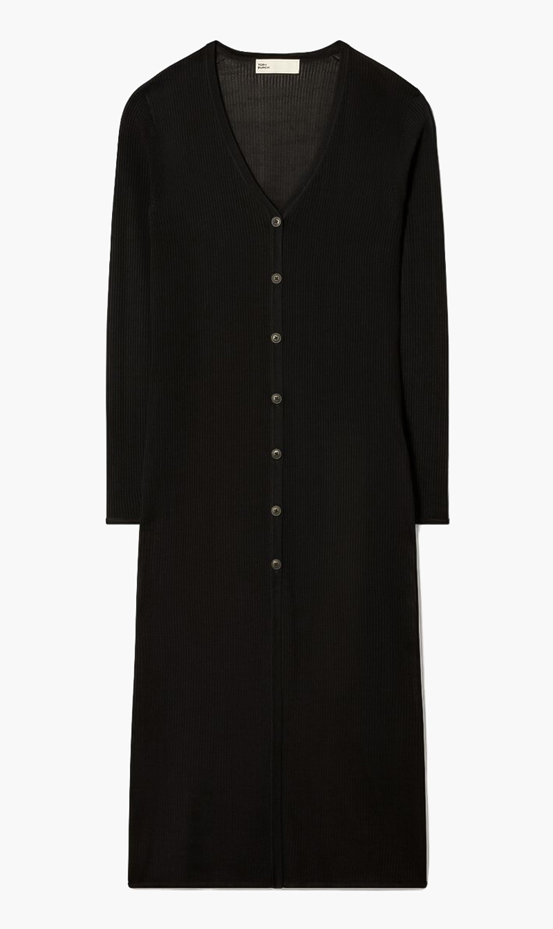 

Tory Burch Black Viscose Duster Cardigan for Women | The Deal Outlet