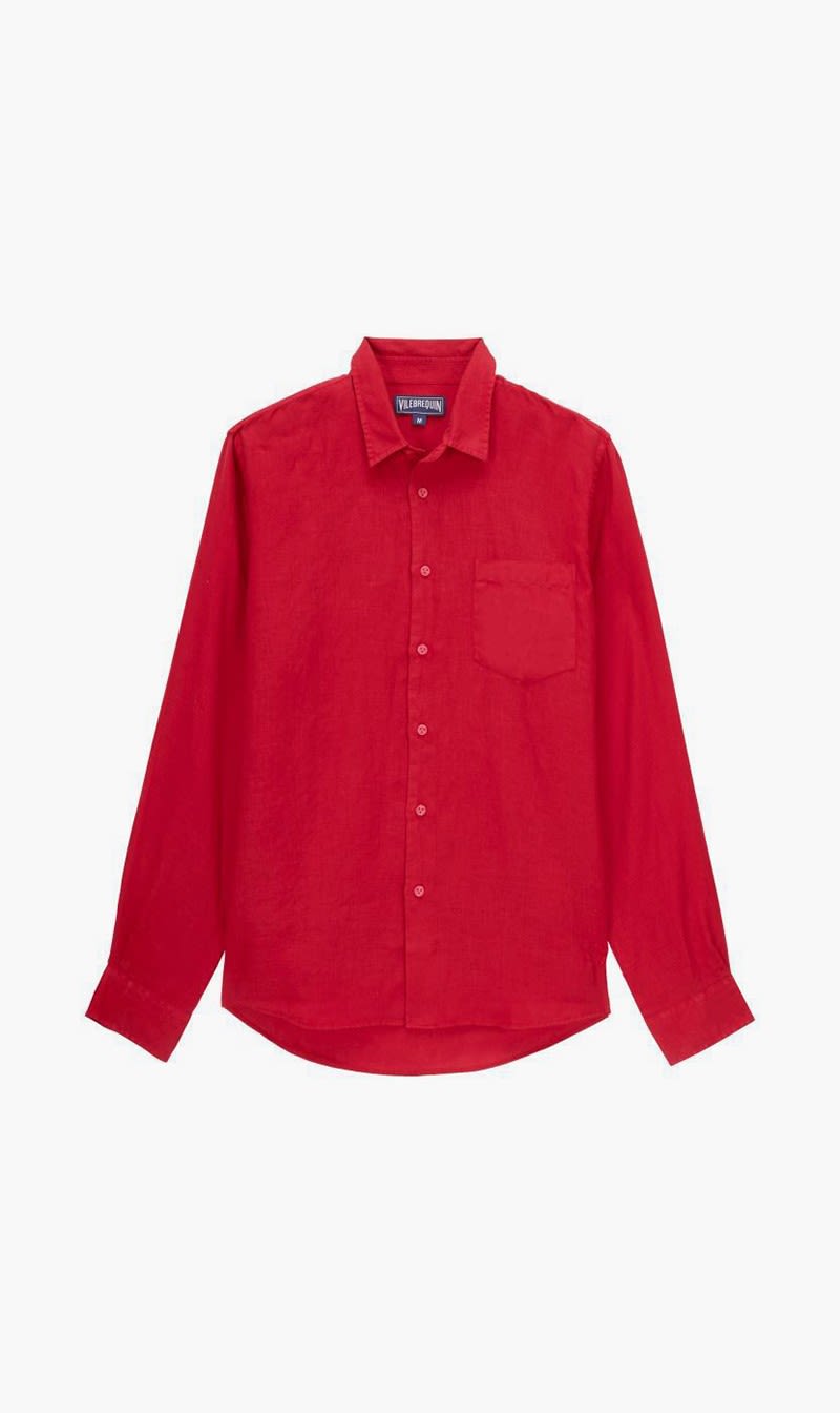 

Vilebrequin Red Caroubis Long Sleeve Shirt for Men | The Deal Outlet