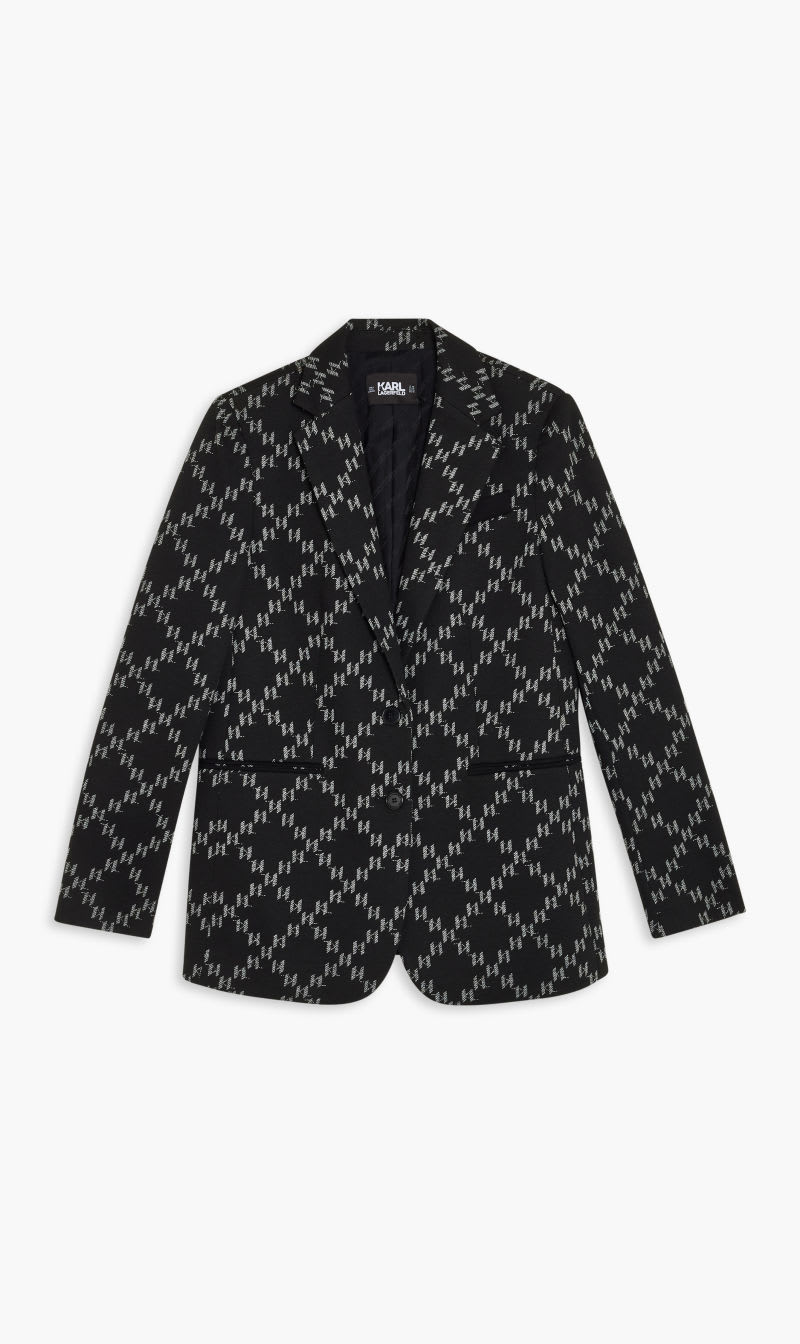 

Karl Lagerfeld Black Jacquard Punto Jacket for Women | The Deal Outlet