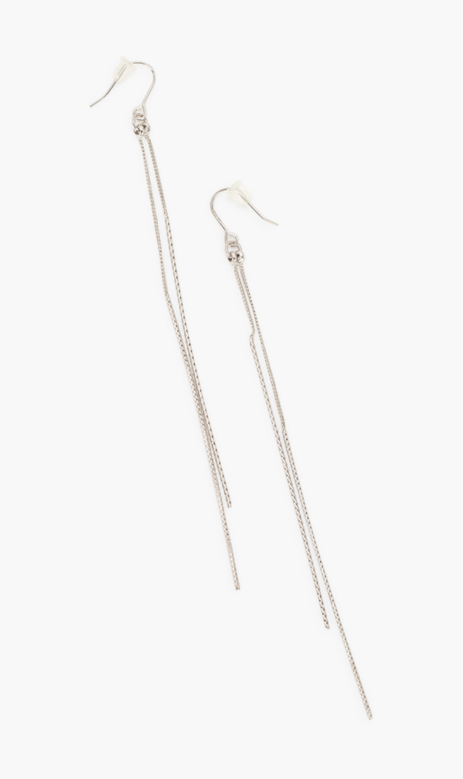 

Kenneth Jay Lane Chain And Double Bar Drop Hook Drop Earring