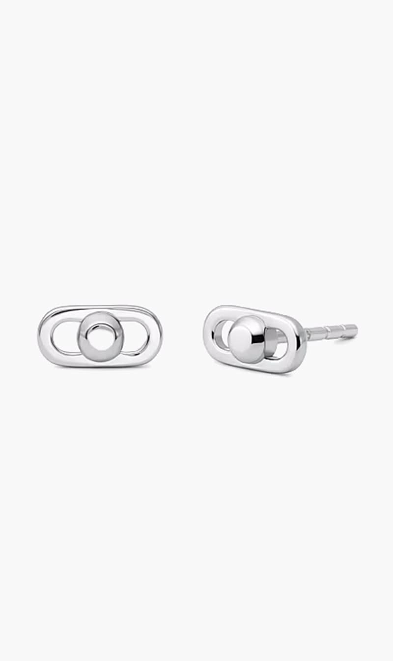 Michael Kors Silver Astor Link Stud Earrings for Women