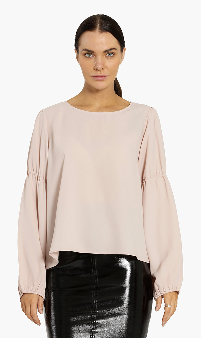 

Plain Marie Sleeves Blouse