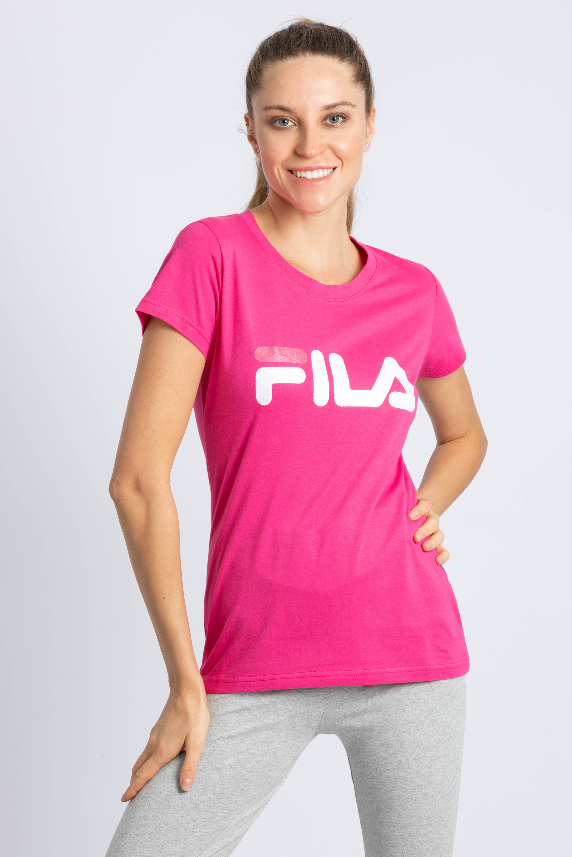 

Fila Pink Graphic Solid T-shirt for Women | The Deal Outlet