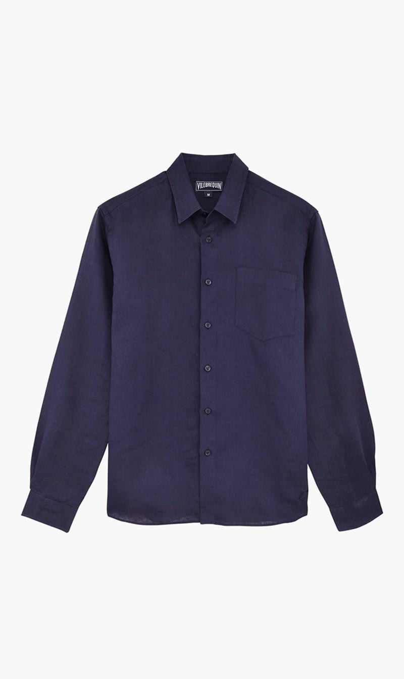 

Vilebrequin Blue Chemise Linen Shirt for Men | The Deal Outlet