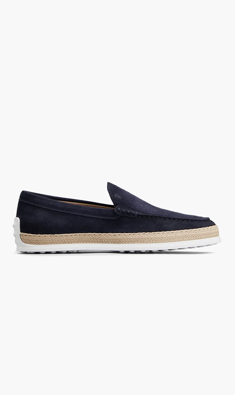 

Tod's Blue Suede Slip On Loafers for Men | The Deal Outlet