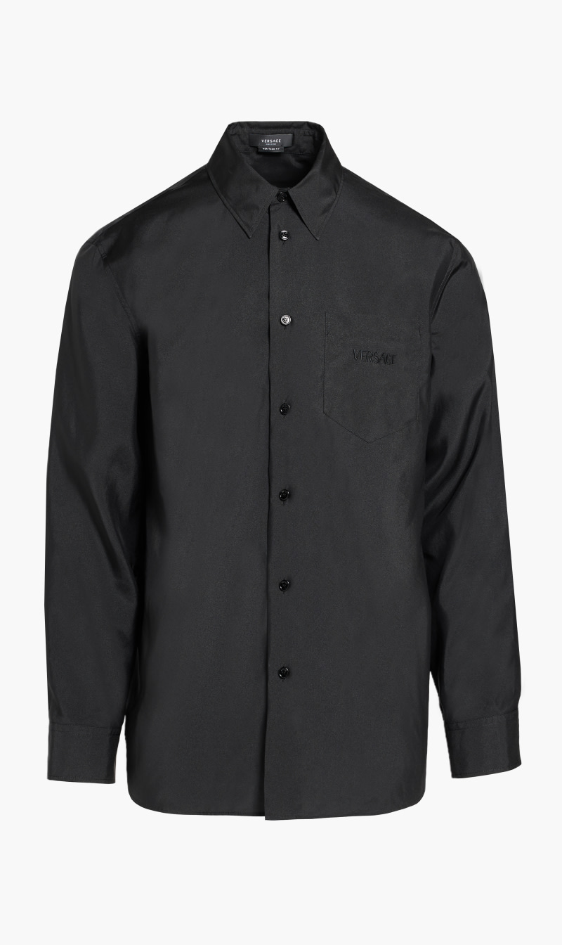 

Versace Black Informal Shirt Extra Compact Viscose Gabardine Fabric + Masks Print Mesh for Men | The Deal Outlet