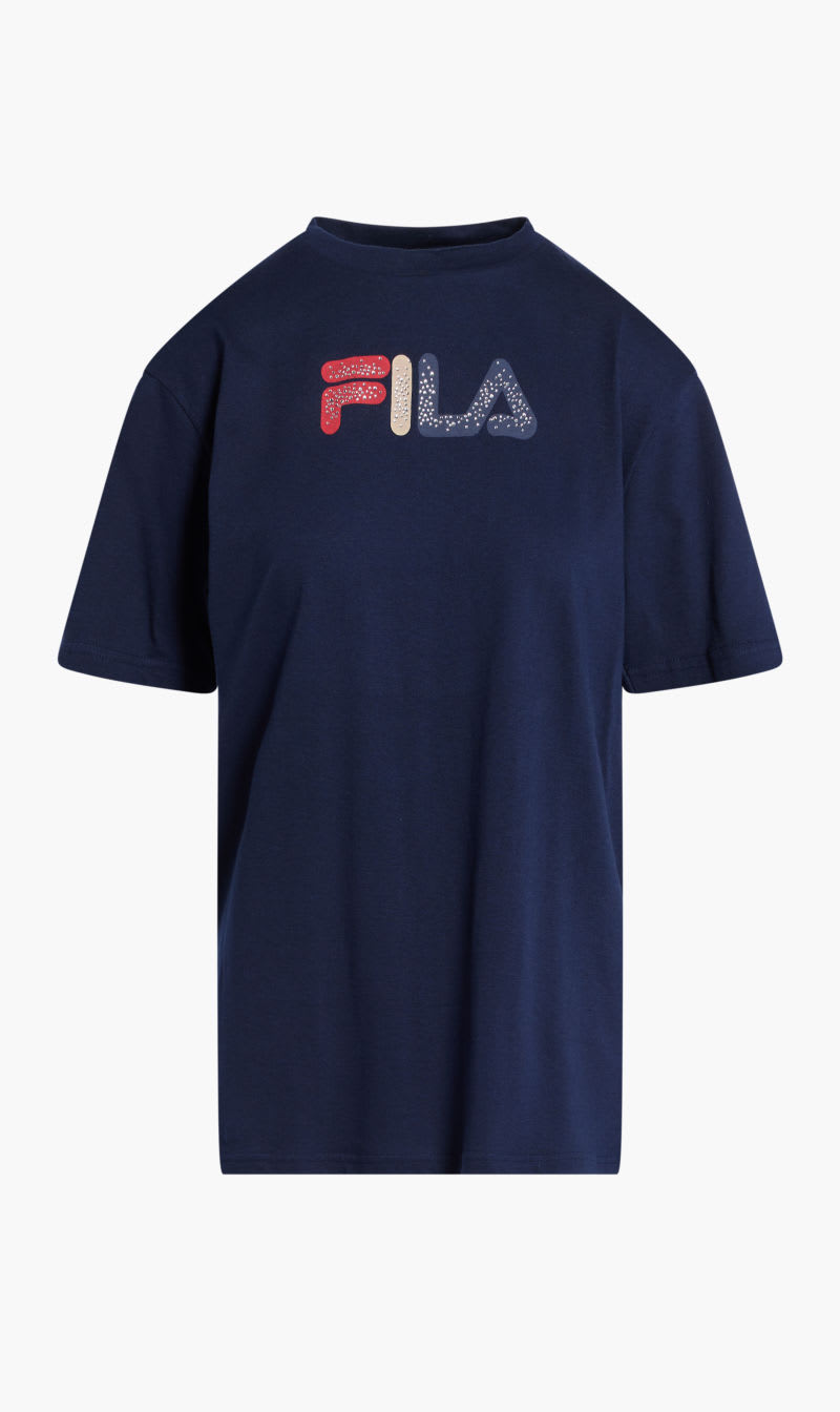 

Fila Blue Ss Crop Crew Neck Tee Shirt for Women | The Deal Outlet