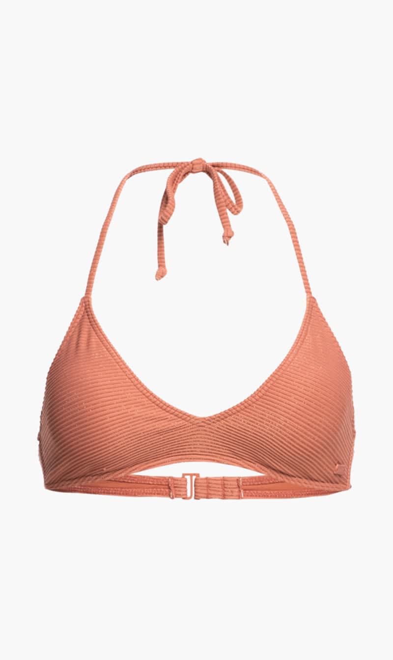 Roxy Brown Triangle Bikini Top for Women