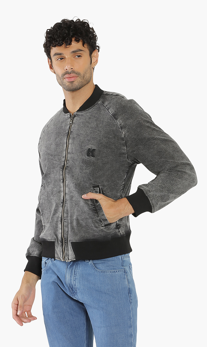

Karl Lagerfeld Denim Bomber Jacket