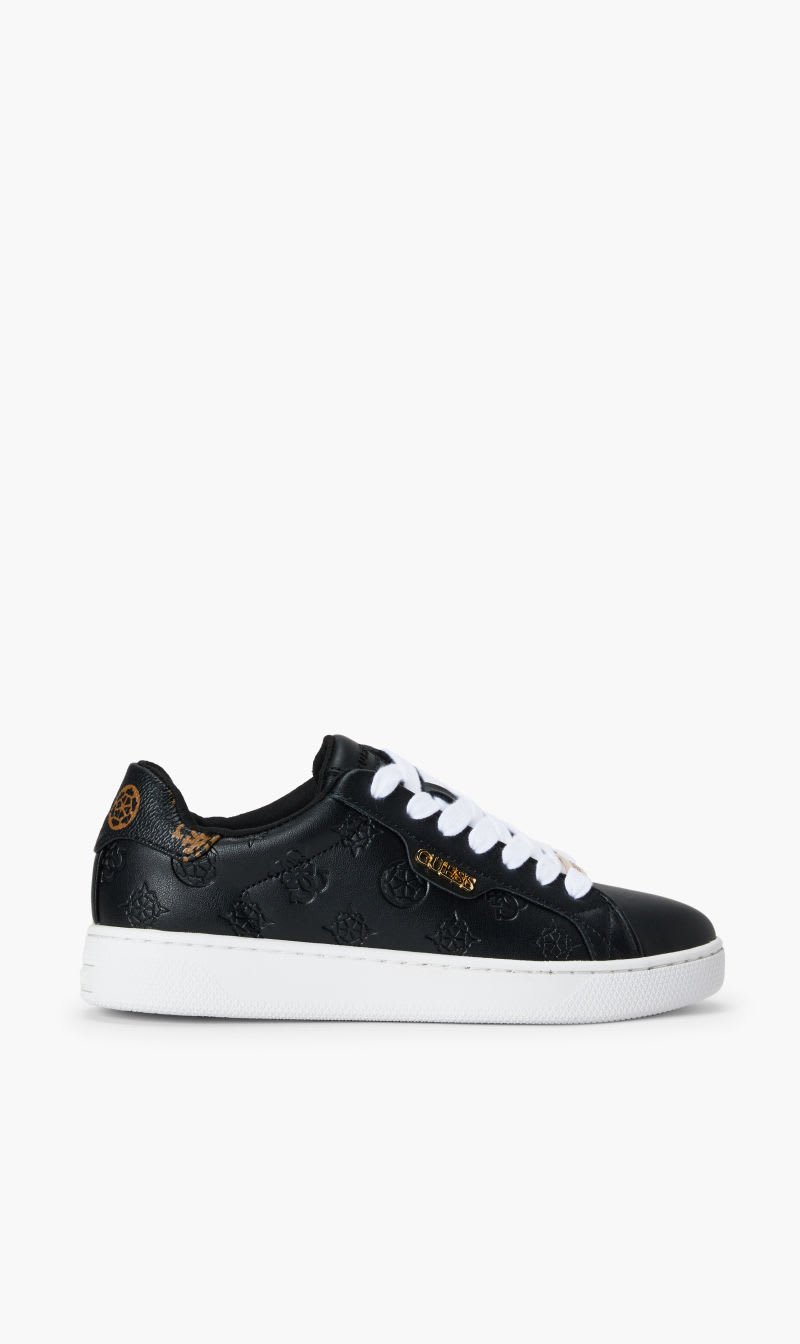 

Guess Black Peony Embossed Sneakers for Women | The Deal Outlet