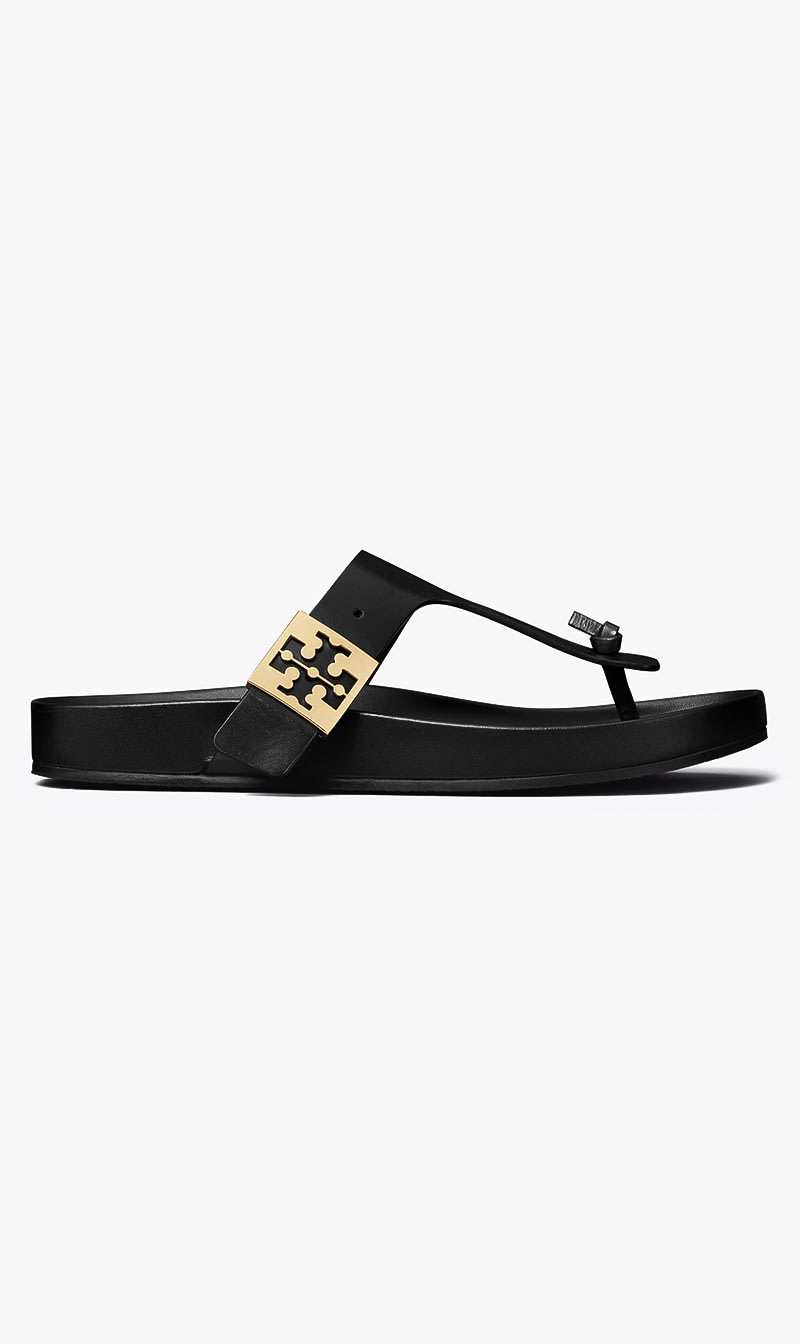 

Tory Burch Black Mellow Thong Sandal for Women | The Deal Outlet