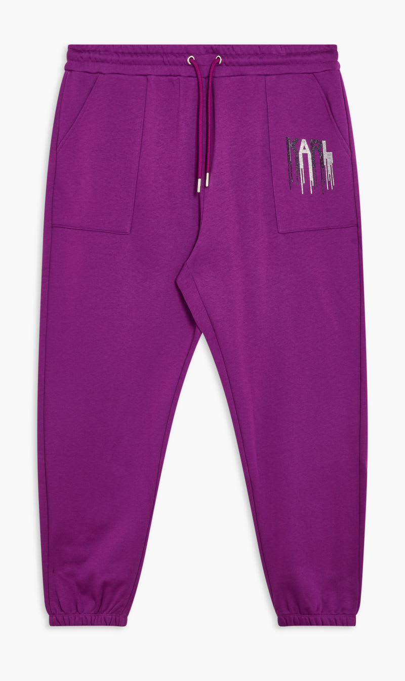 

Karl Lagerfeld Purple Rhinestone Sweatpants for Women | The Deal Outlet