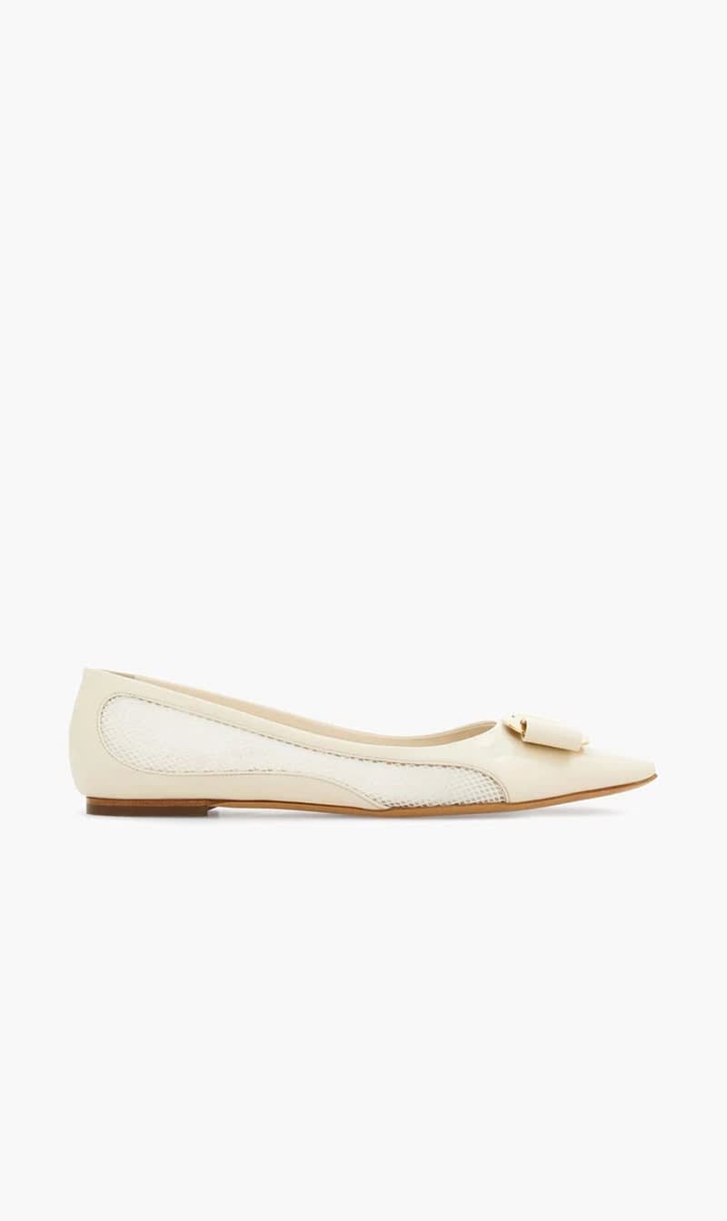 

Salvatore Ferragamo White Zea Mesh for Women | The Deal Outlet