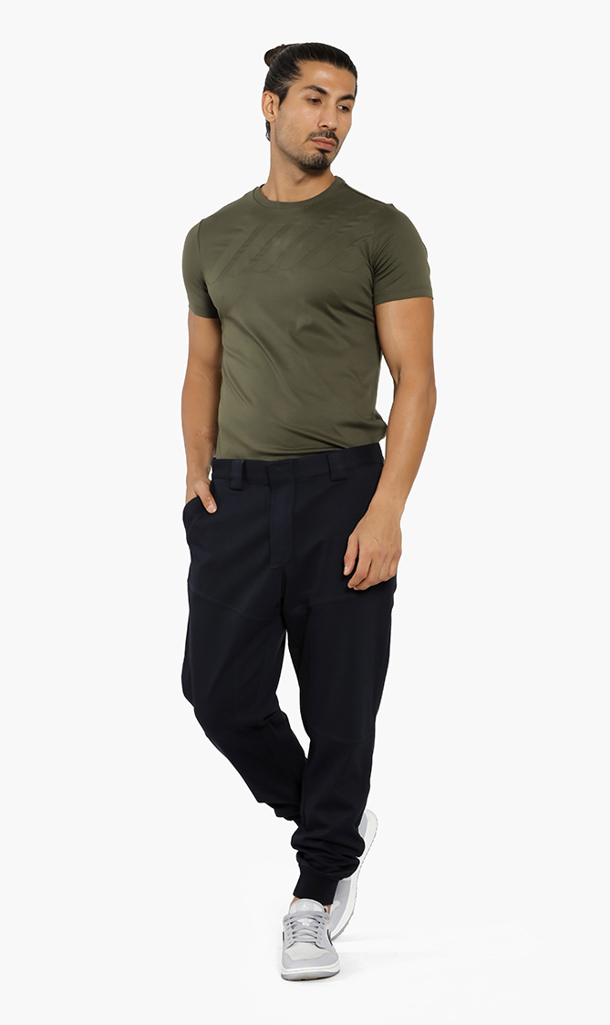 

Ribbed Cuff Pants, Blue