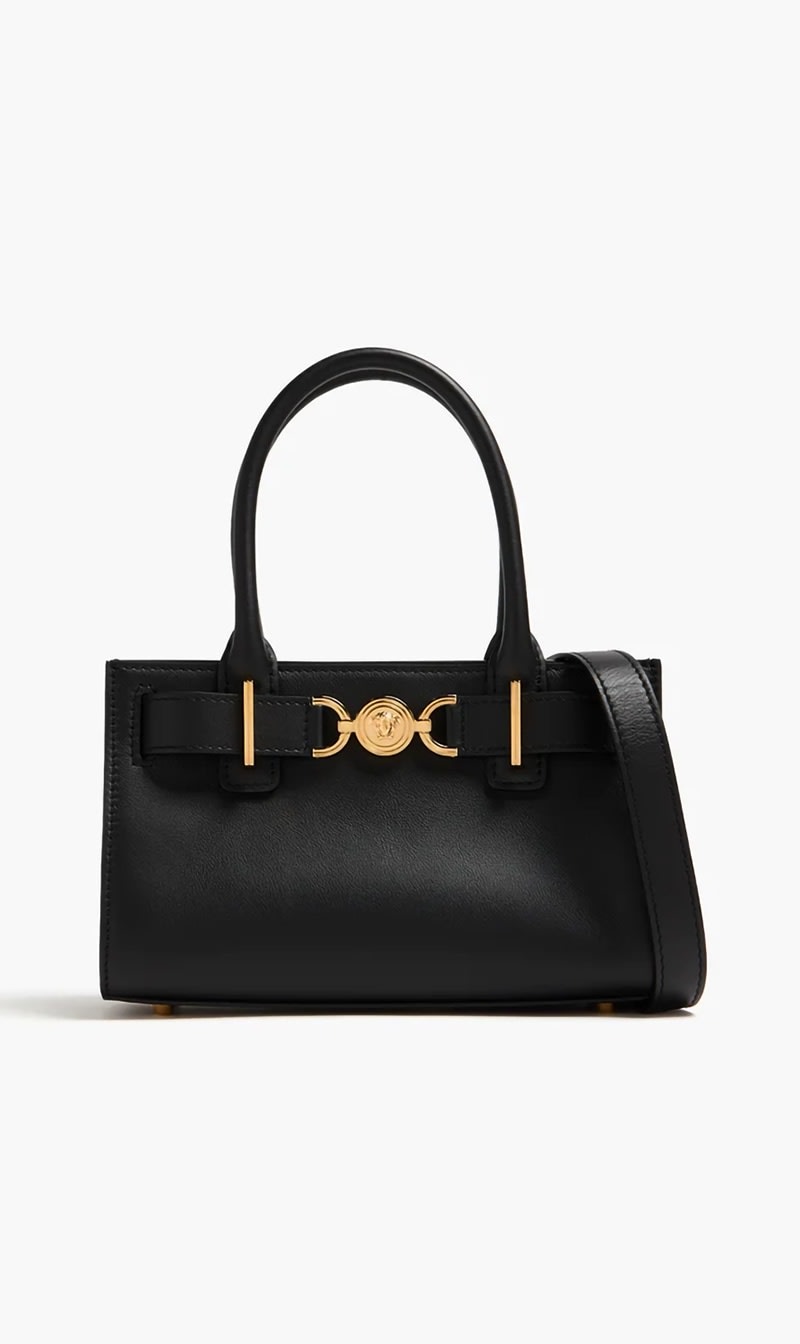 

Versace Black Small Tote Calf Leather for Women | The Deal Outlet