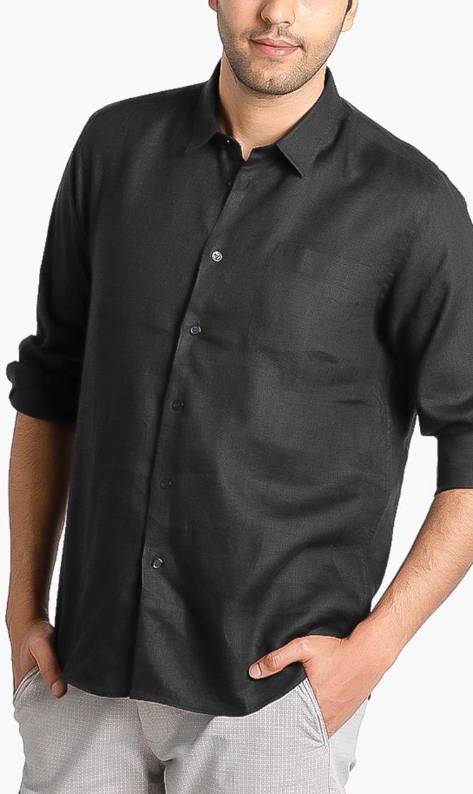 

Caroubis Light Brown Long Sleeve Shirt, Black