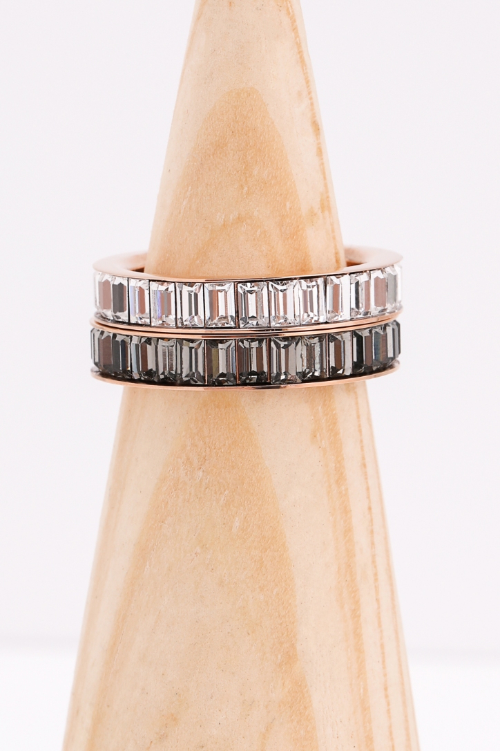 

SWAROVSKI Agate Rose Gold Ring Set, 52mm