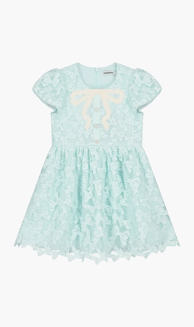 

Self-portrait Blue Blue Bow Lace Dress for Girls | The Deal Outlet
